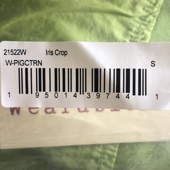 XCVI Iris Crop in Citron Pigment Size Small - Picture 6 of 6